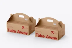 Gable Box Packaging Mockup