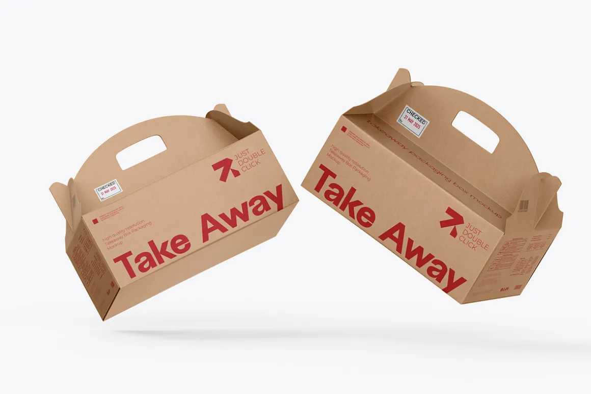 Gable Box Packaging Mockup