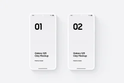Galaxy S25 Clay Mockups Scenes
