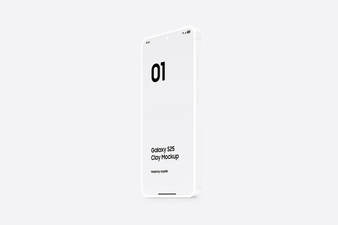 Galaxy S25 Clay Mockups Scenes