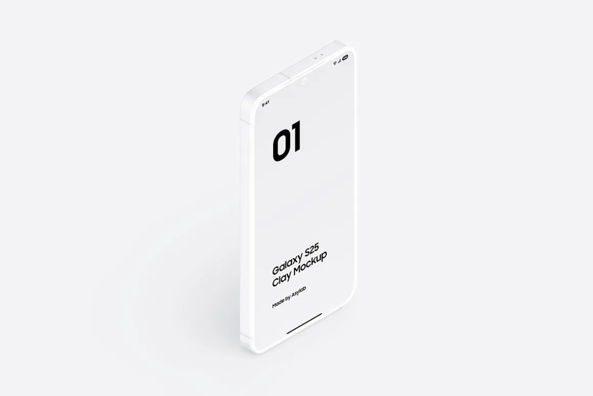Galaxy S25 Clay Mockups Scenes