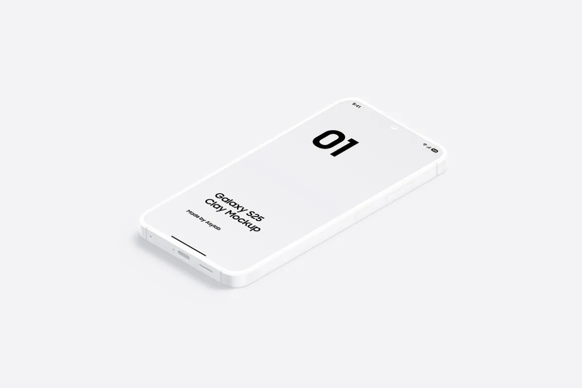 Galaxy S25 Clay Mockups Scenes
