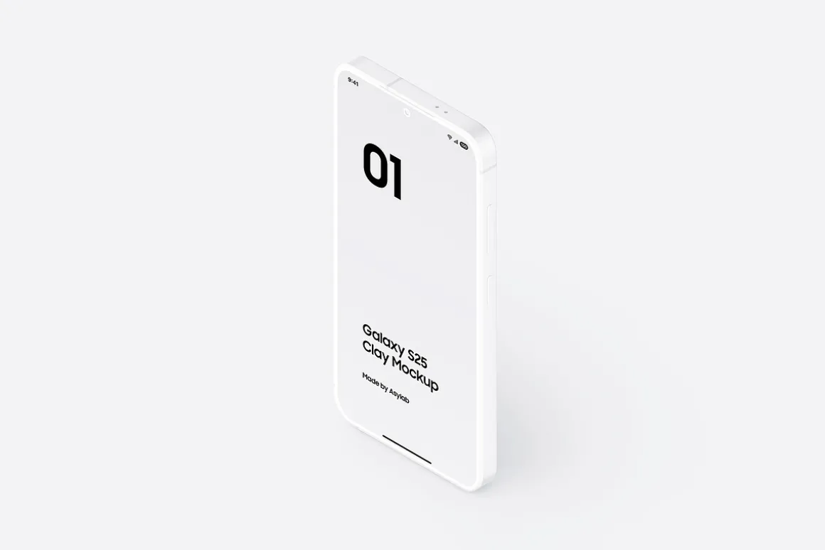Galaxy S25 Clay Mockups Scenes