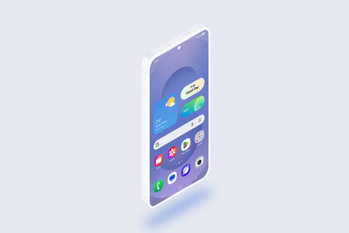 Galaxy S25 Clay Mockups Scenes