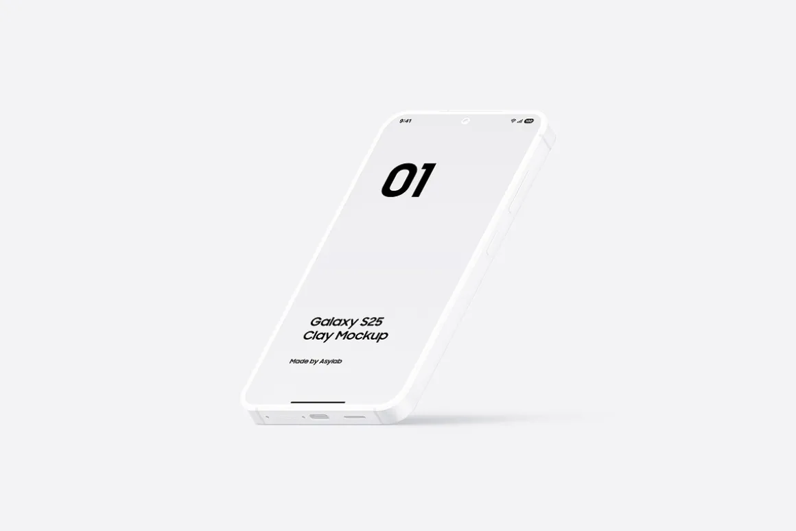 Galaxy S25 Clay Mockups Scenes