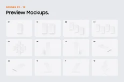 Galaxy S25 Clay Mockups Scenes