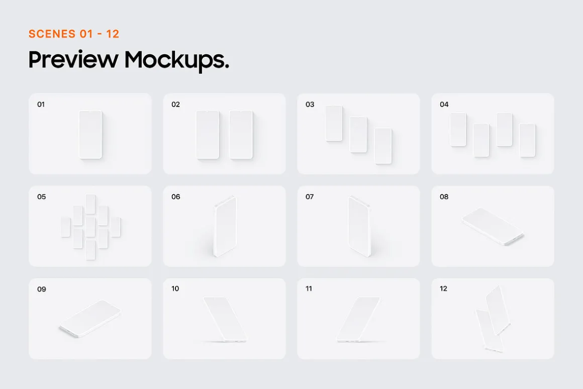 Galaxy S25 Clay Mockups Scenes
