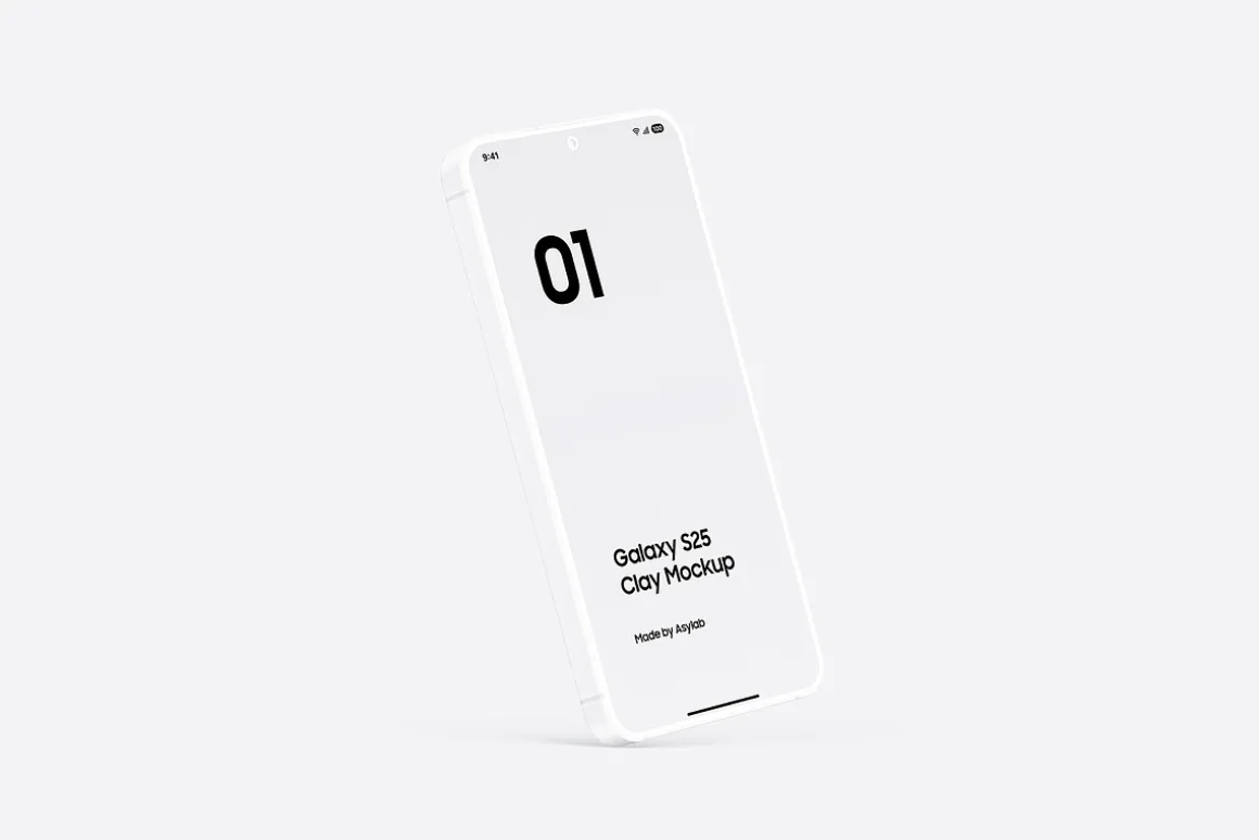 Galaxy S25 Clay Mockups Scenes