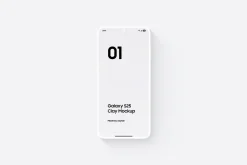 Galaxy S25 Clay Mockups Scenes