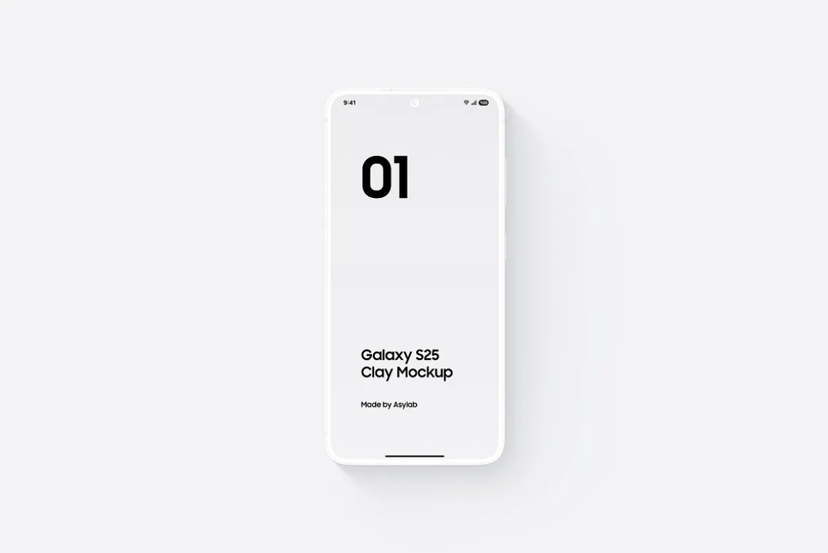 Galaxy S25 Clay Mockups Scenes