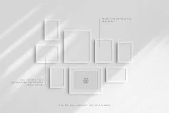 Gallery Wall Mockup | 8 Frames