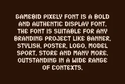 Gamebid Pixely - Game Font