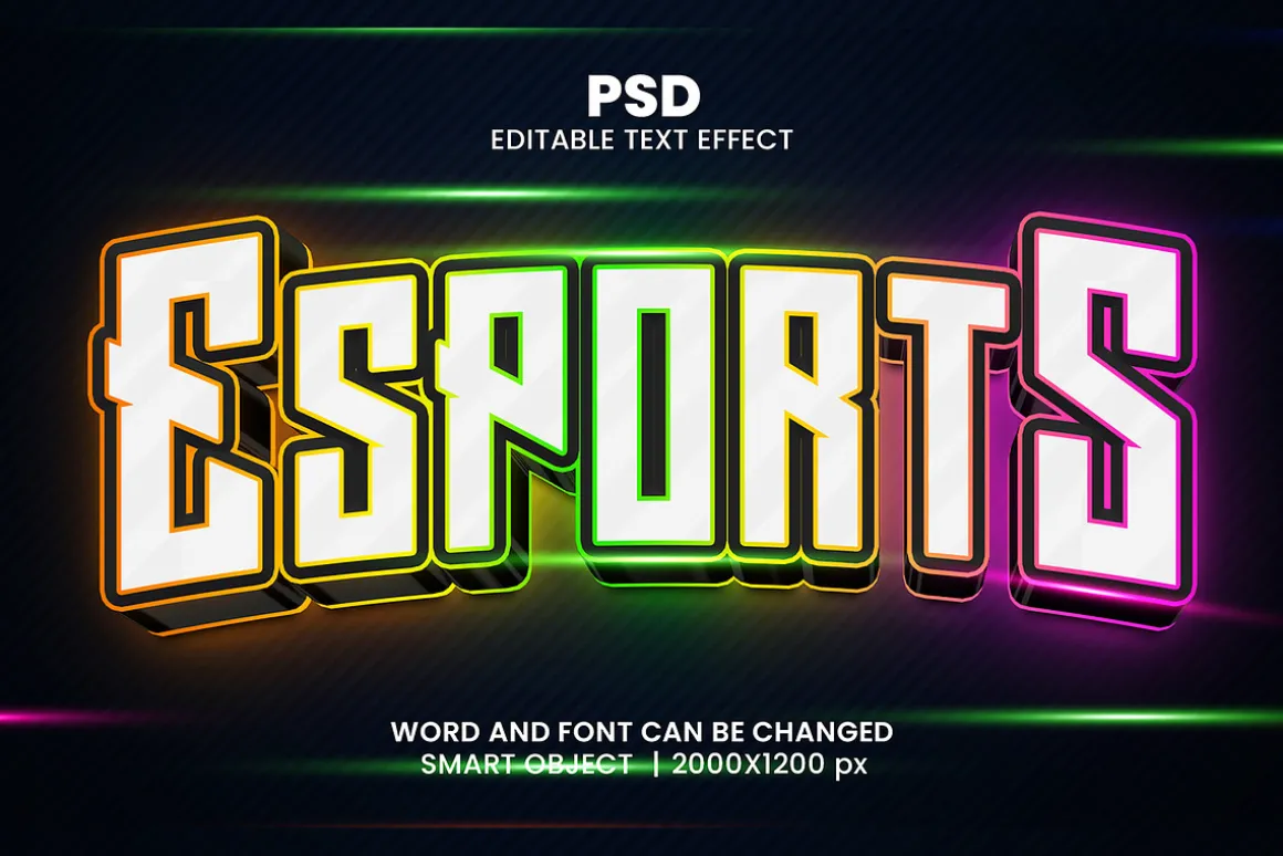 Gaming logo 3d Text Effect Style