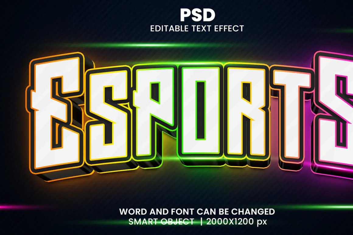 Gaming logo 3d Text Effect Style