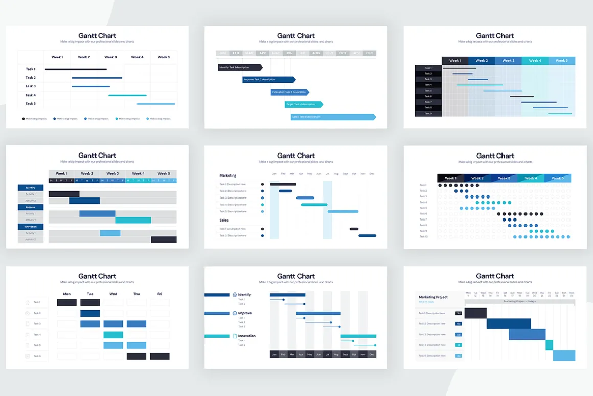 Gantt Chart Infographics