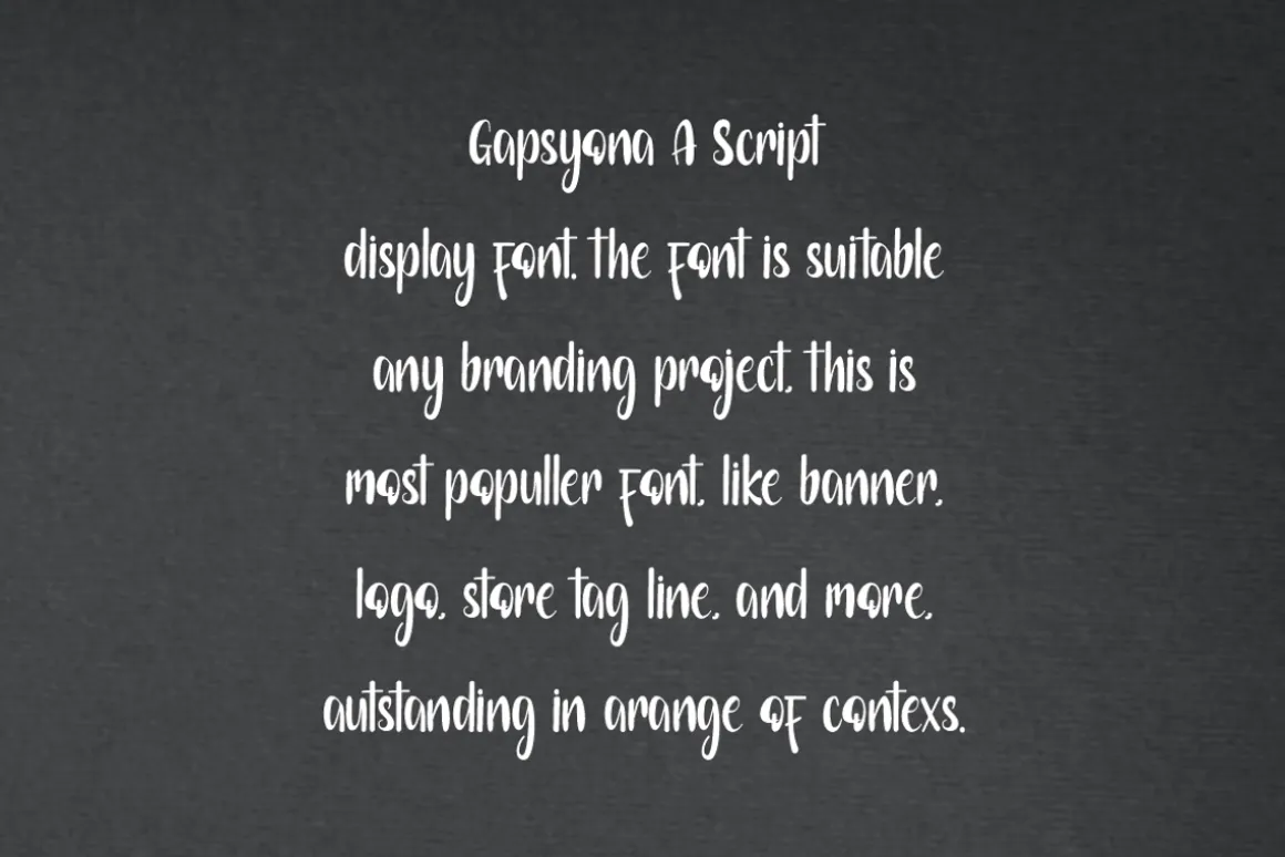 Gapsyona - Handwritten Font