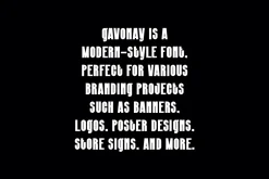 Gavonay - Modern Font