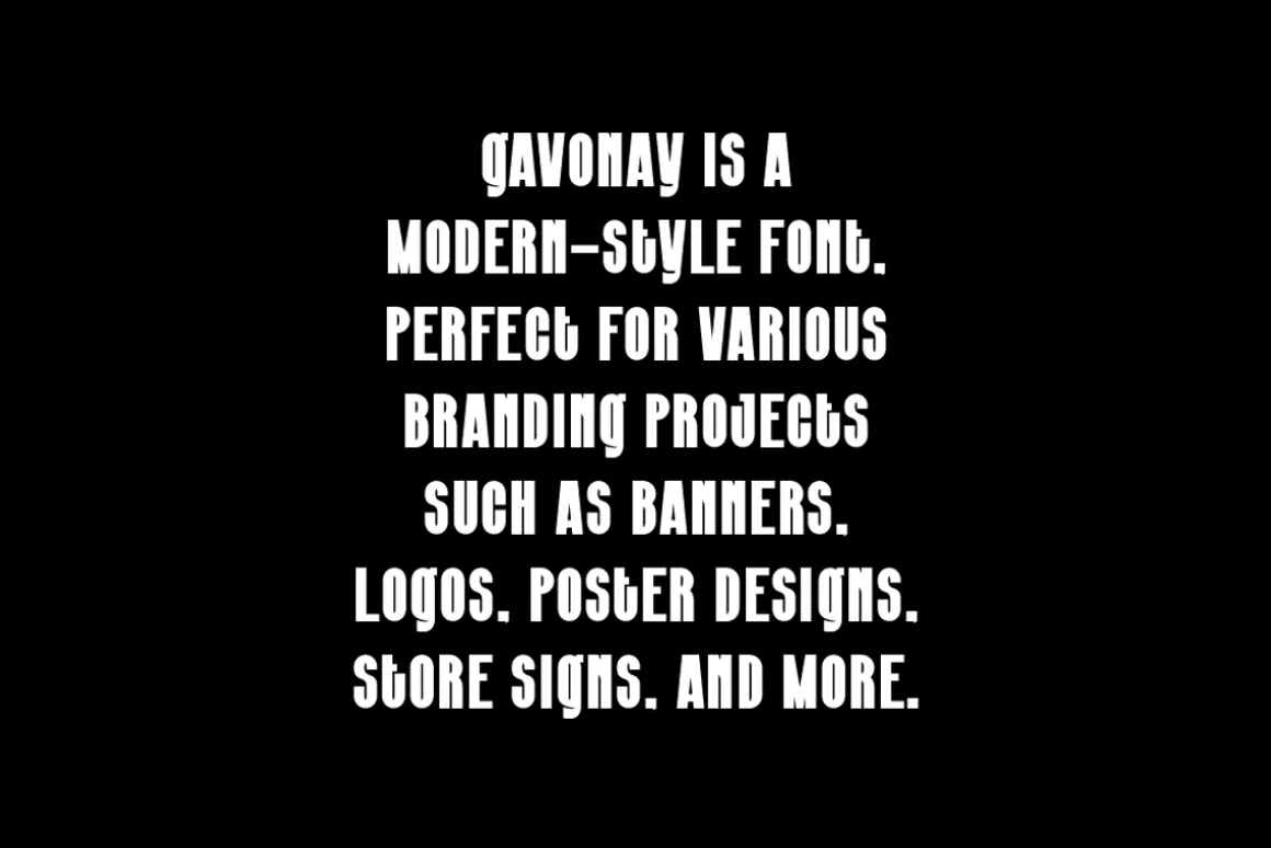 Gavonay - Modern Font