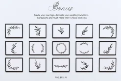 Gentle Whisper. Wedding Floral Font