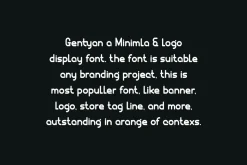 Gentyan - Minimal Logo Font