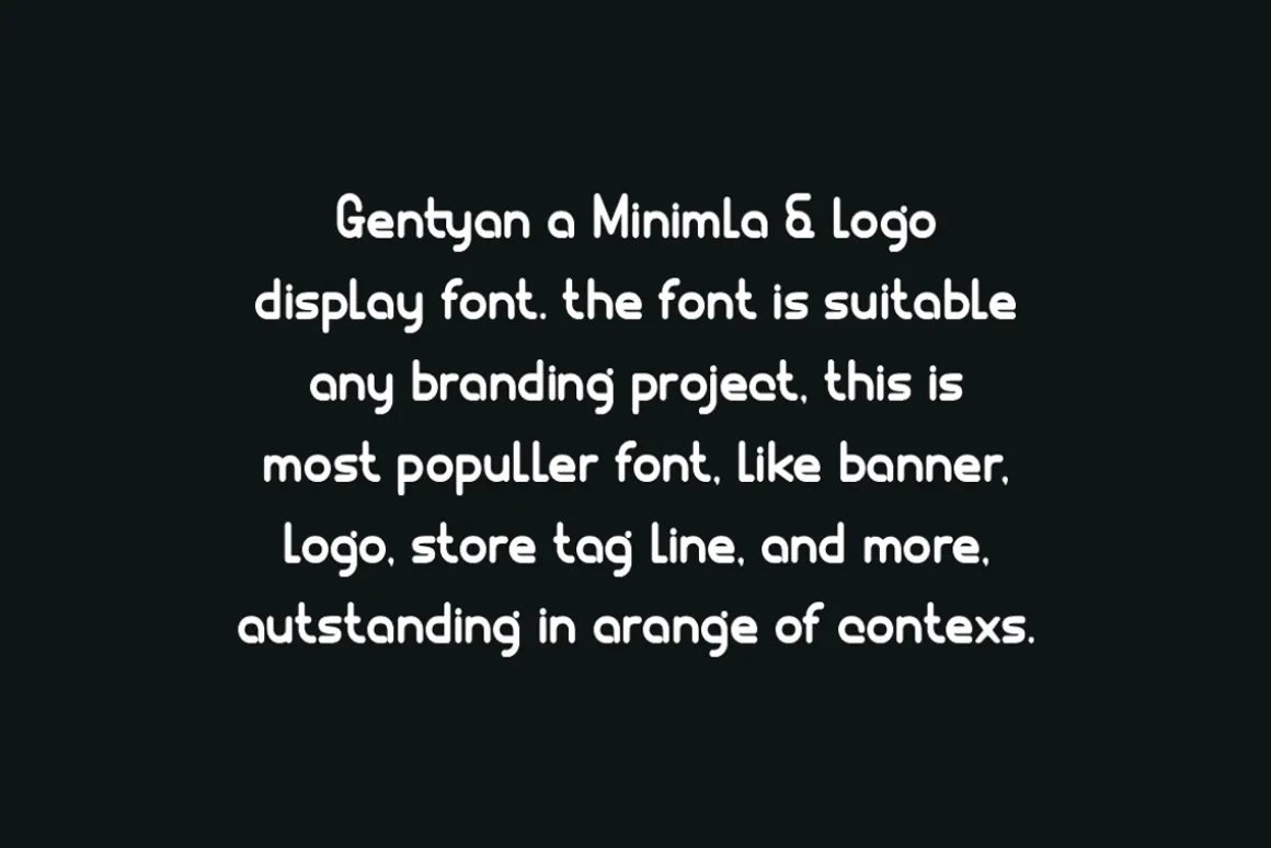 Gentyan - Minimal Logo Font