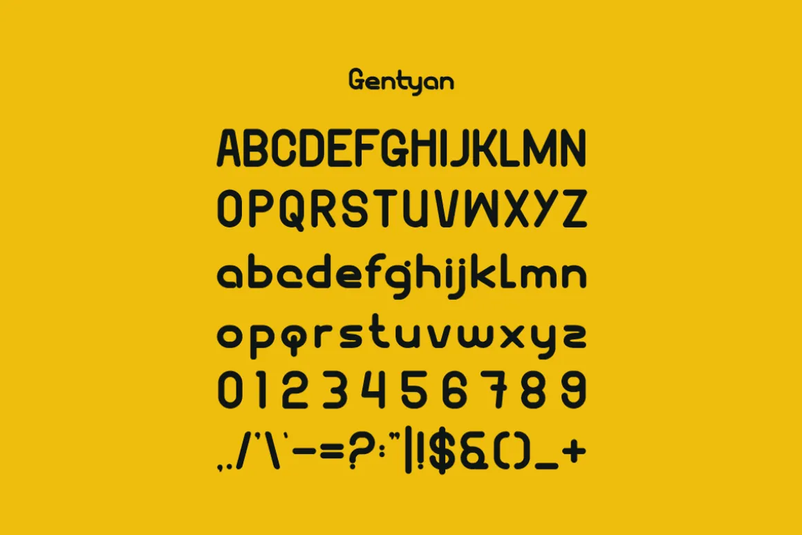 Gentyan - Minimal Logo Font