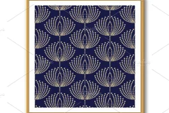 Geometric seamless floral pattern