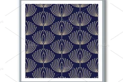 Geometric seamless floral pattern