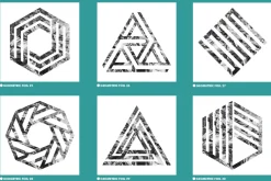 Geometric Silver Foil Shapes