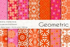 Geometric Boho Digital Papers