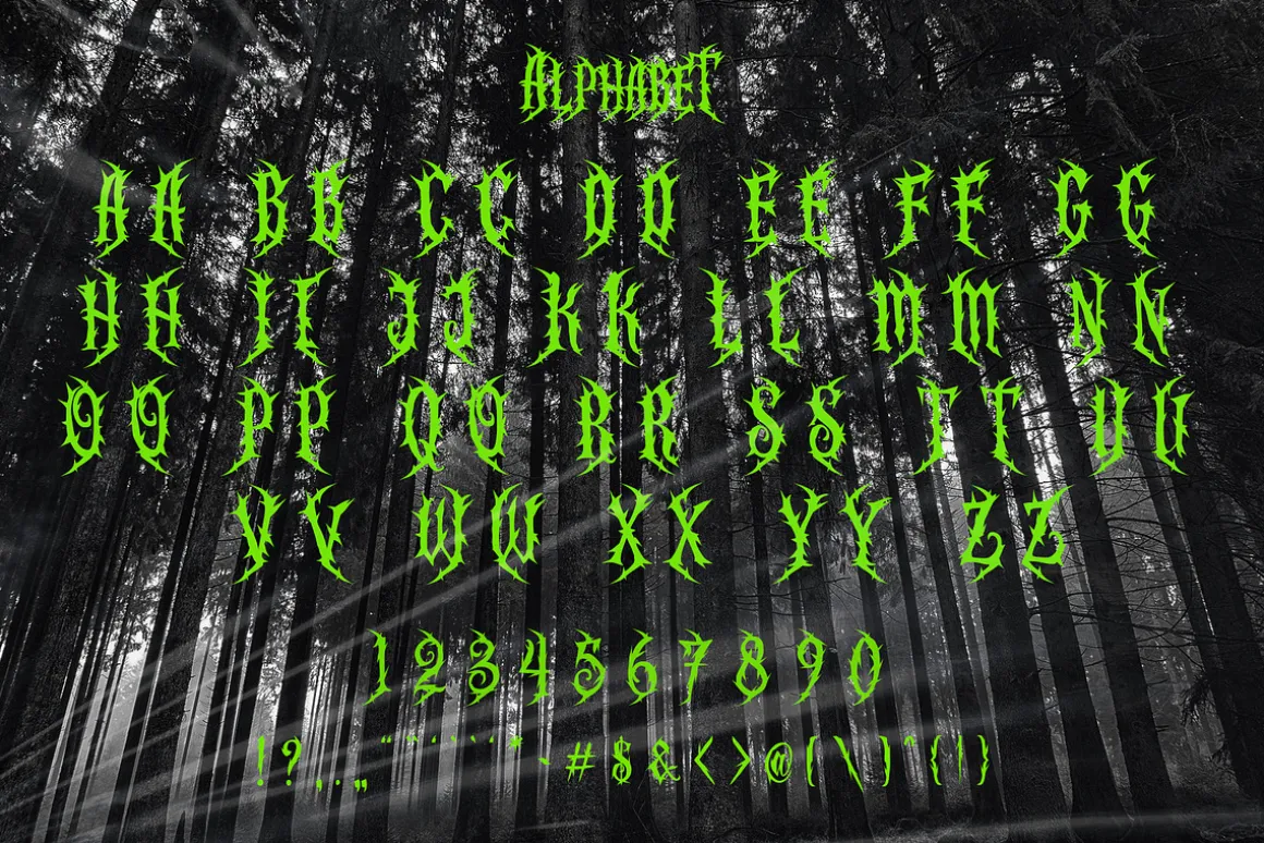 GHOOST Horror Metal Font