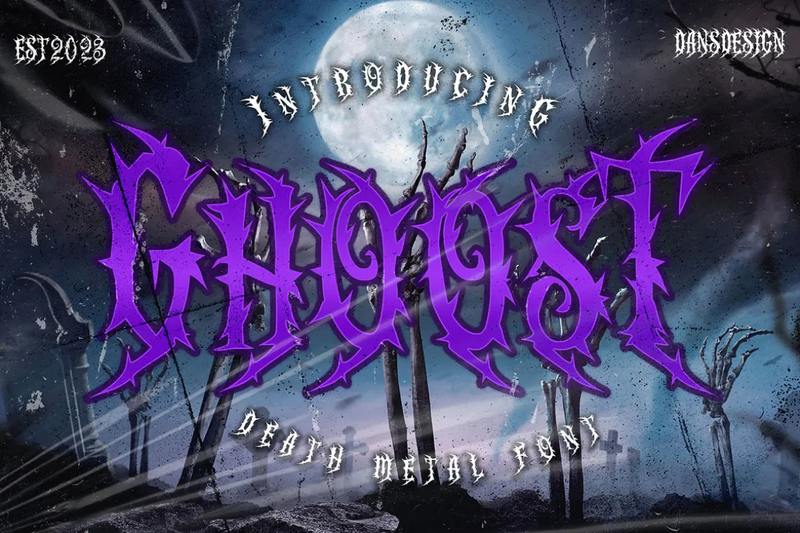 GHOOST Horror Metal Font