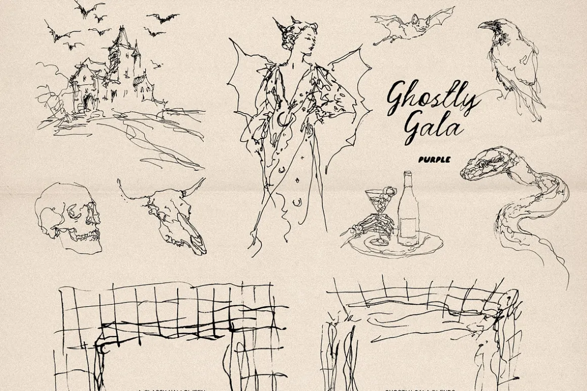 Ghostly Gala: Halloween Clipart