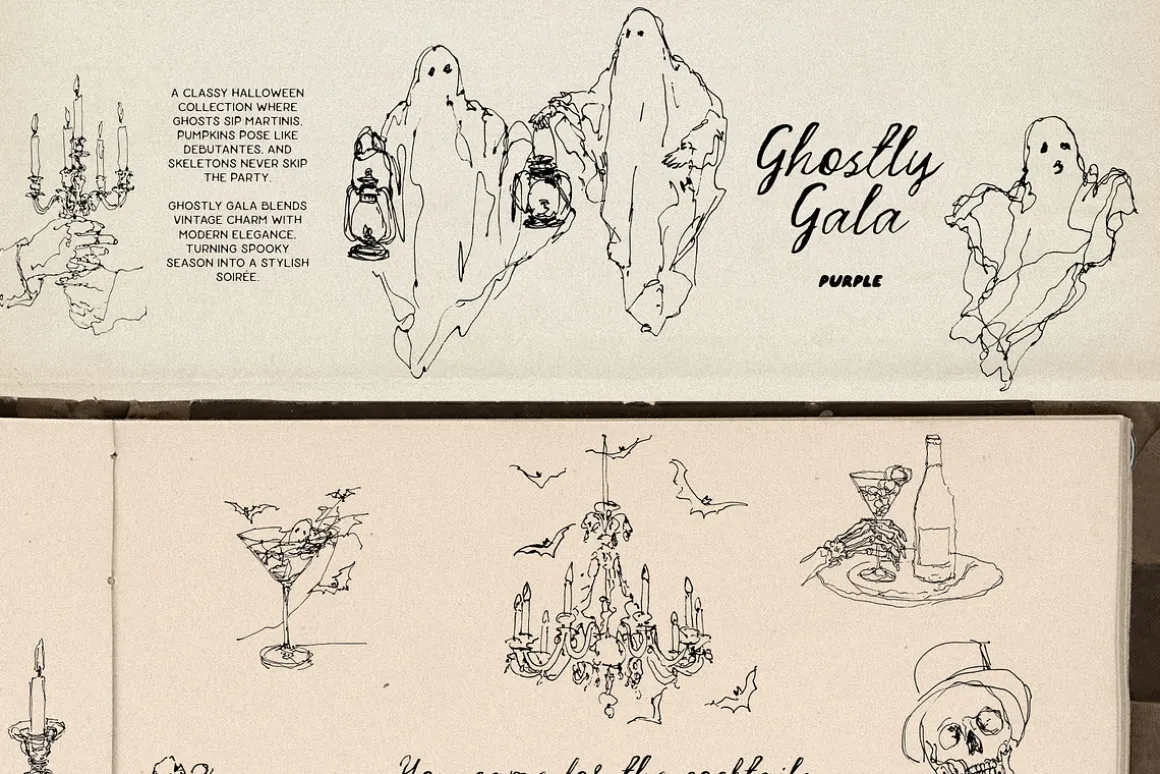 Ghostly Gala: Halloween Clipart