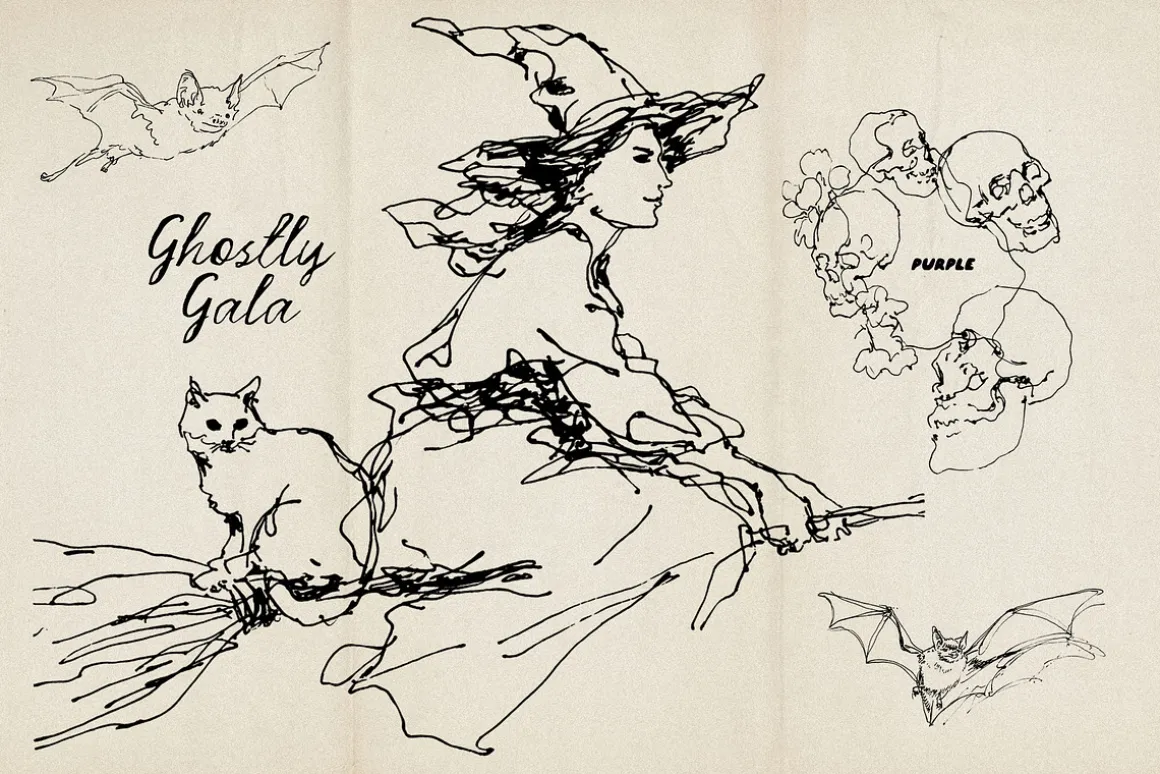Ghostly Gala: Halloween Clipart