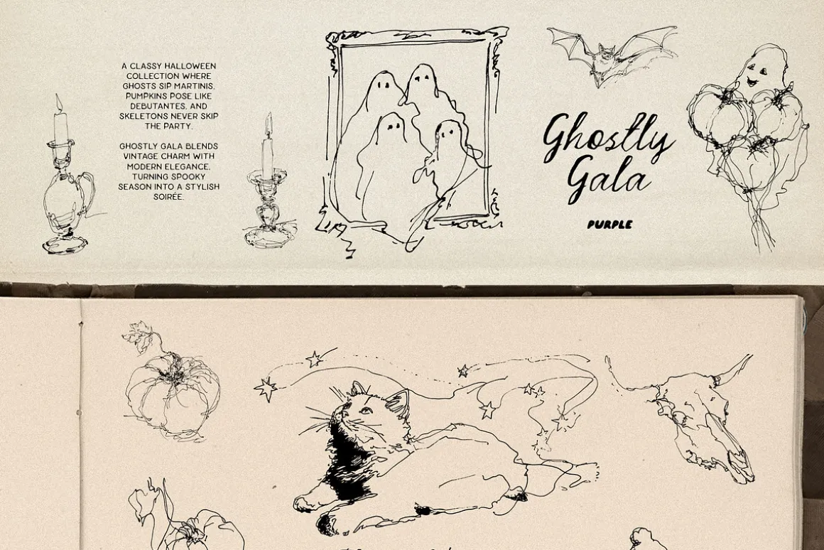 Ghostly Gala: Halloween Clipart