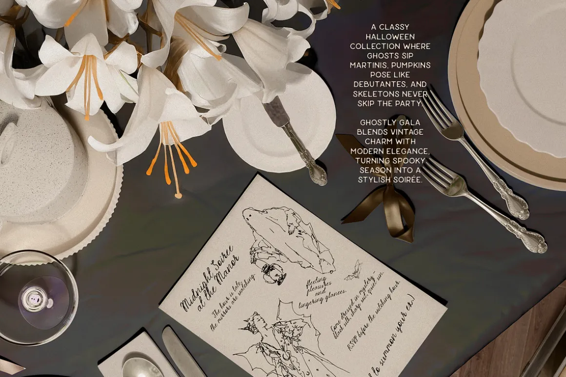 Ghostly Gala: Halloween Clipart
