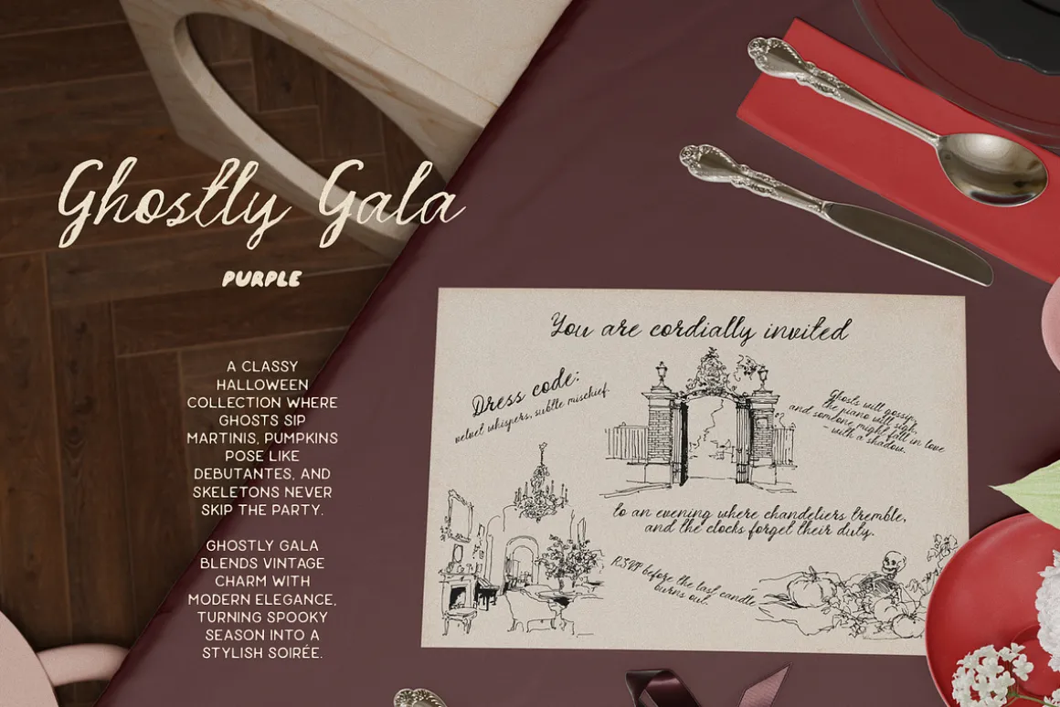 Ghostly Gala: Halloween Clipart