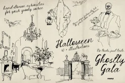 Ghostly Gala: Halloween Clipart