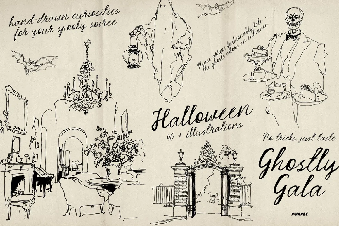 Ghostly Gala: Halloween Clipart