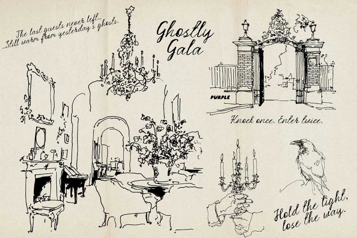 Ghostly Gala: Halloween Clipart