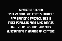 Gifasen - Techno Font