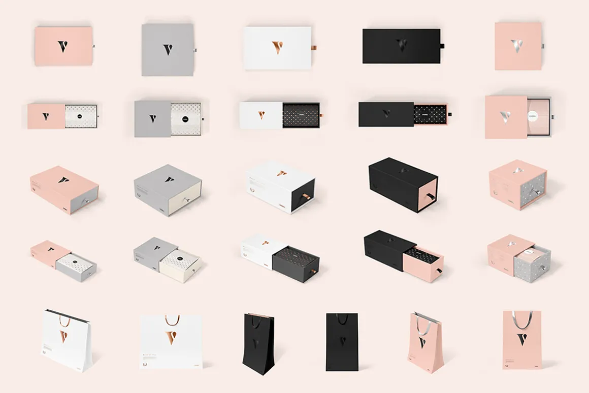 Gift Boxes and Bags Mockup Set