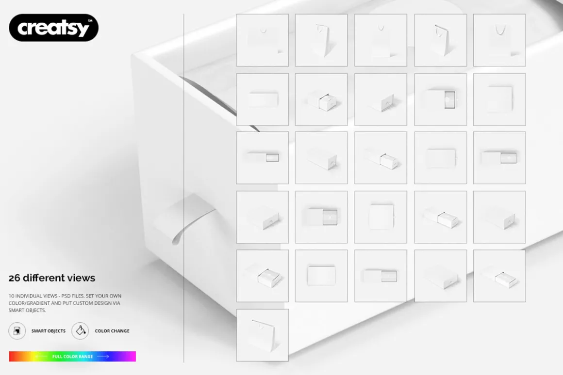 Gift Boxes and Bags Mockup Set
