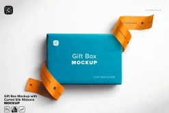 Gift Box with Curled Silk Ribbons