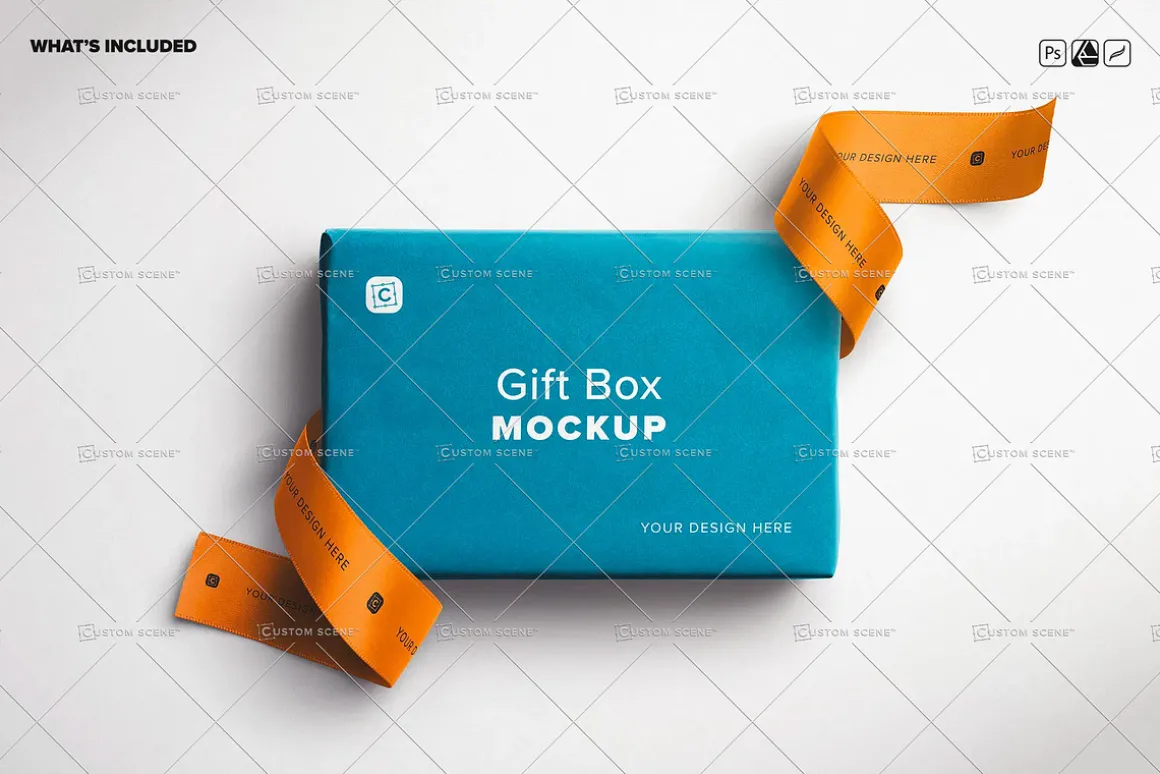 Gift Box with Curled Silk Ribbons