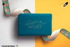 Gift Box with Curled Silk Ribbons