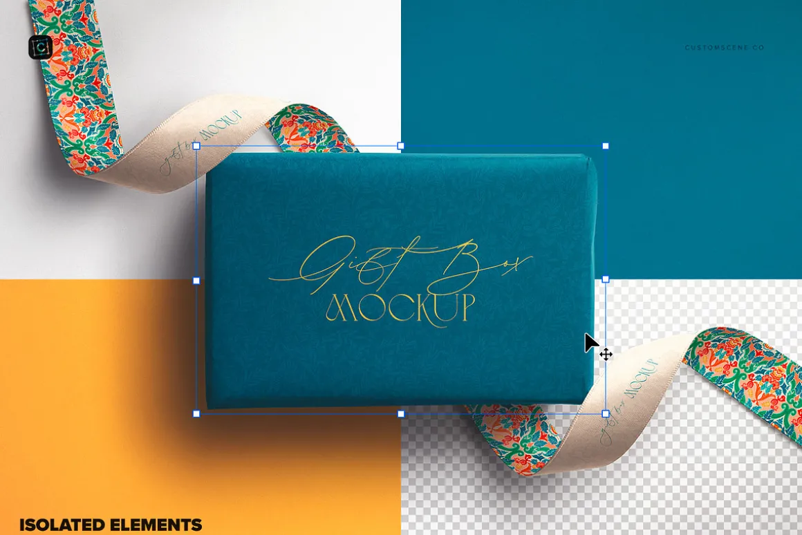 Gift Box with Curled Silk Ribbons