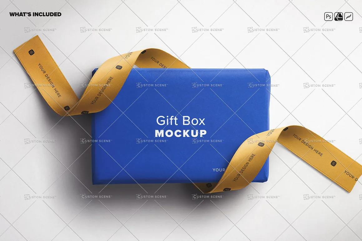 Gift Box with Curled Silk Ribbons