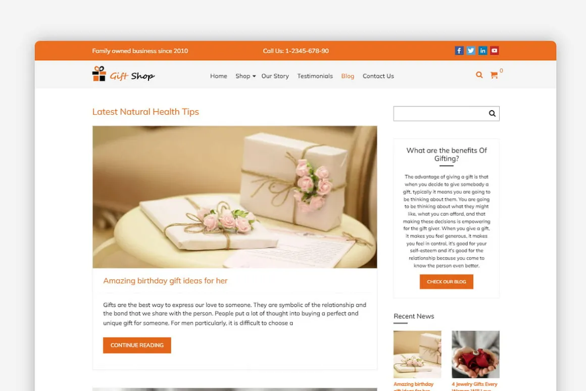 Gift Shop WordPress Theme